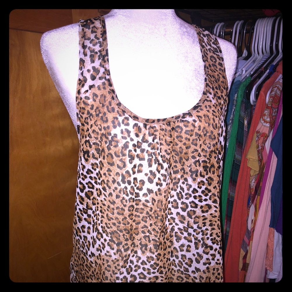 NWOT Cheetah Print Racerback Tank